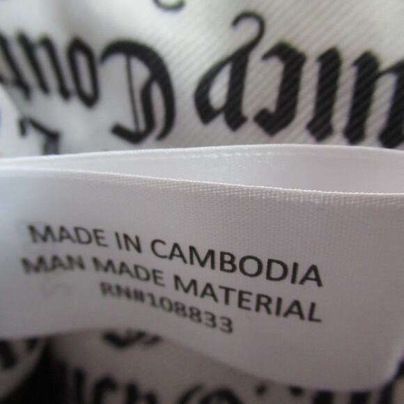 Juicy Couture Handbag Black Beige Lock N Chain Tote Bag Purse Punk Skater Y2K - Picture 13 of 13